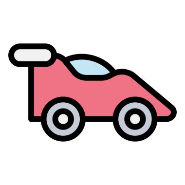 Araba Vektörü Simgesi Tasarım İllüstrasyonu