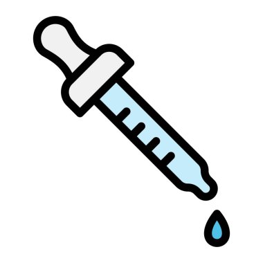 Göz damlası Vektör Simgesi Tasarım Çizimi