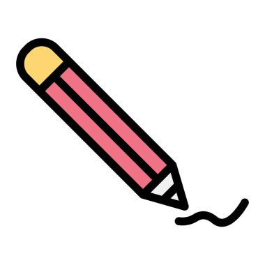 Kalem aracı Vektör Simgesi Tasarım İllüstrasyonu