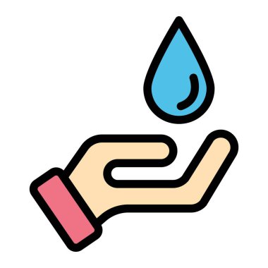 Su Vektörü Simgesi Tasarım İllüstrasyonunu Kaydet