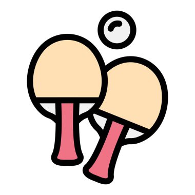 Ping pong Vektör Simgesi Tasarım İllüstrasyonu