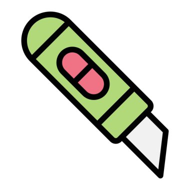 Kesici Vektör Simgesi Tasarım İllüstrasyonu