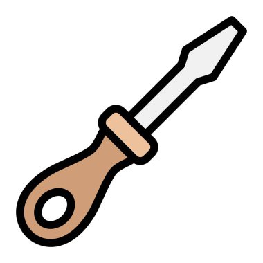 Tornavida Vektör Simgesi Tasarım İllüstrasyonu