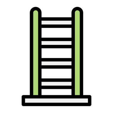 Merdiven Vektörü Simgesi Tasarım İllüstrasyonu