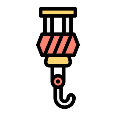 Turna kancası Vektör Simgesi Tasarım Çizimi