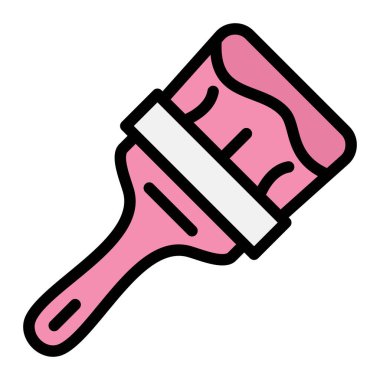 Boya fırçası Vektör Simgesi Tasarım Çizimi