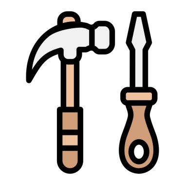 Onarım aracı Vektör Simgesi Tasarım İllüstrasyonu