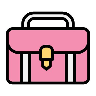 Evrak Çantası Vektör Simgesi Tasarımı İllüstrasyonu