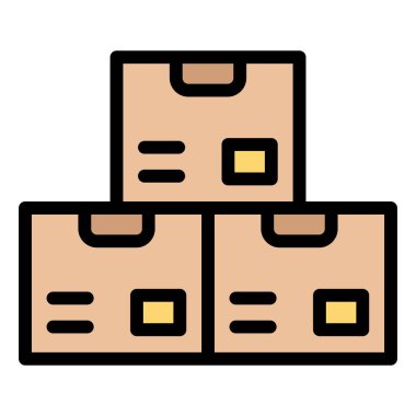 Kutu Vektörü Simgesi Tasarım İllüstrasyonu