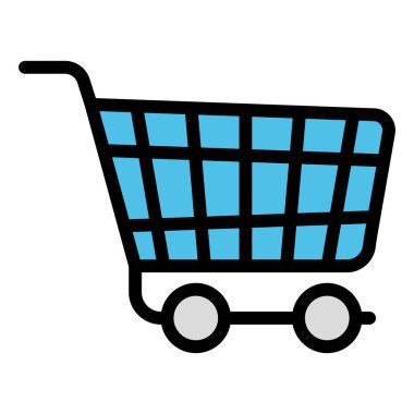 Alışveriş arabası Vektör Simgesi Tasarım İllüstrasyonu