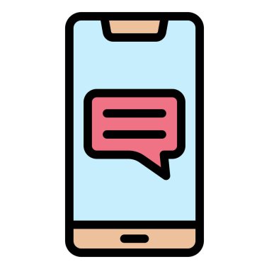 İleti Vektörü Simgesi Tasarım İllüstrasyonu