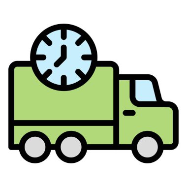 Hızlı teslimat Vektör Simgesi Tasarım İllüstrasyonu