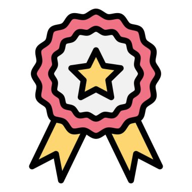 Kurdele Vektörü Simgesi Tasarım İllüstrasyonu