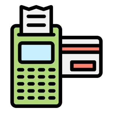 Kredi Makinesi Vektör Simgesi Tasarım İllüstrasyonu