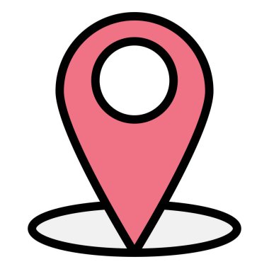 Konum Vektör Simgesi Tasarım İllüstrasyonu