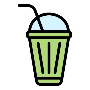 Yumuşak içecek Vektör Simgesi Tasarım İllüstrasyonu