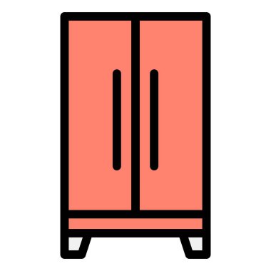 Buzdolabı Vektörü Simgesi Tasarım İllüstrasyonu