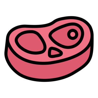 Et Vektörü Simgesi Tasarım İllüstrasyonu