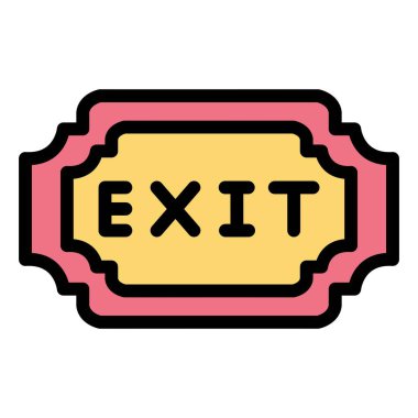 Çıkış Vektörü Simgesi Tasarım İllüstrasyonu