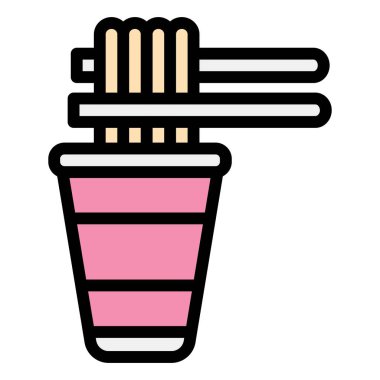 Anında Gıda Vektörü Simgesi Tasarım İllüstrasyonu