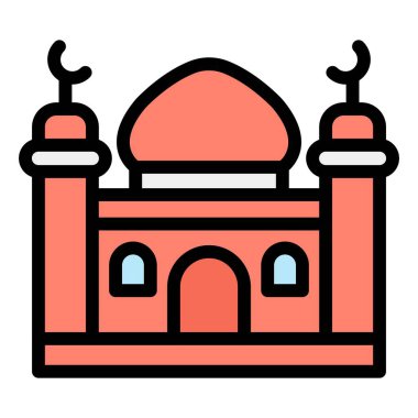 Minaret Vektör Simgesi Tasarım İllüstrasyonu