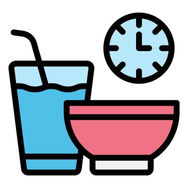 İftar Vektörü Simgesi Tasarım İllüstrasyonu