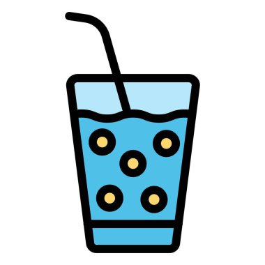 İçecek Vektörü Simgesi Tasarım İllüstrasyonu