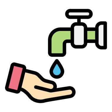 Wudhu Vektör Simgesi Tasarım İllüstrasyonu