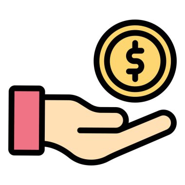 Bağış Vektörü Simgesi Tasarım İllüstrasyonu