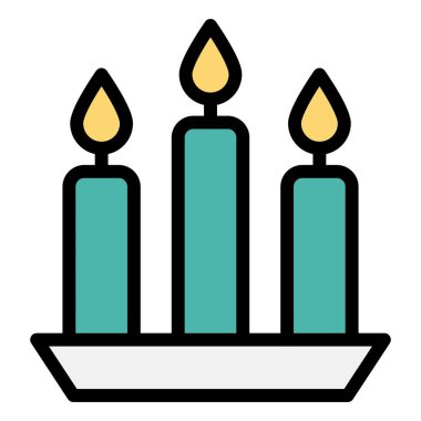 Mum Vektörü Simgesi Tasarım İllüstrasyonu