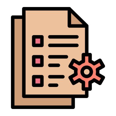 Dosya Yönetimi Vektör Simgesi Tasarım İllüstrasyonu