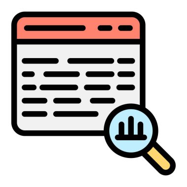 Veri Analizi Vektör Simgesi Tasarım İllüstrasyonu