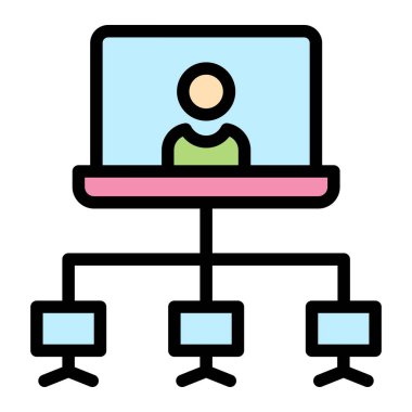 İstemci sunucu Vektör Simgesi Tasarım İllüstrasyonu