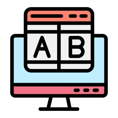 Ab Vektör Simgesi Tasarım İllüstrasyonu