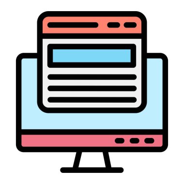 Web sayfası Vektör Simgesi Tasarım İllüstrasyonu