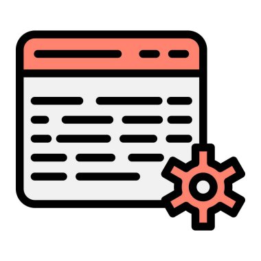 Web Ayarlama Vektörü Simgesi Tasarım İllüstrasyonu
