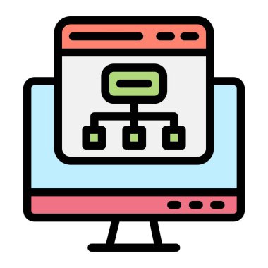 Durum Haritası Vektör Simgesi Tasarım İllüstrasyonu