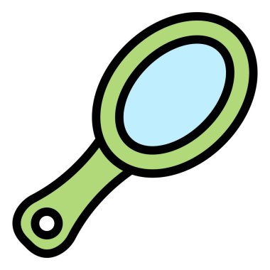 Ayna Vektörü Simgesi Tasarım İllüstrasyonu