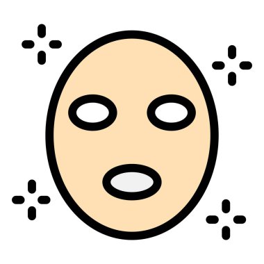 Yüz maskesi Vektör Simgesi Tasarım Çizimi