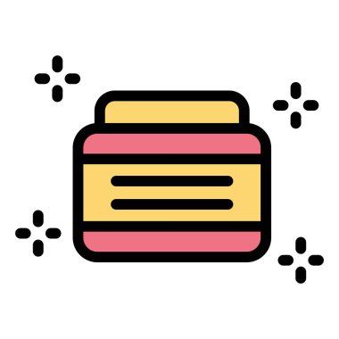 Parıldayan Vektör Simgesi Tasarım İllüstrasyonu