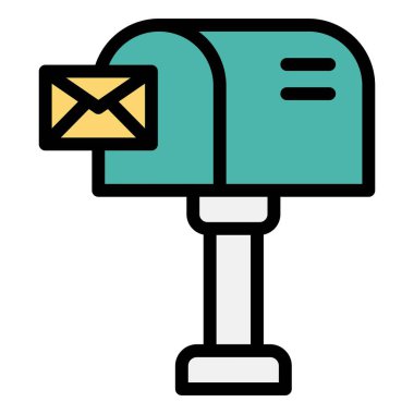 Posta Kutusu Vektör Simgesi Tasarım İllüstrasyonu