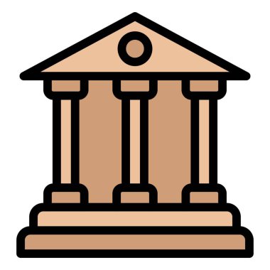 Banka Vektörü Simgesi Tasarım İllüstrasyonu