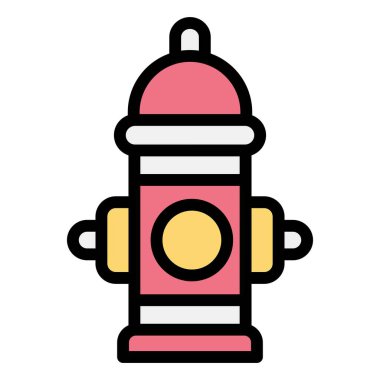 Yangın musluğu Vektör Simgesi Tasarım İllüstrasyonu