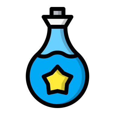 İksir Vektörü Simgesi Tasarım İllüstrasyonu