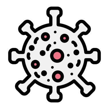 Virüs Vektörü Simgesi Tasarım İllüstrasyonu