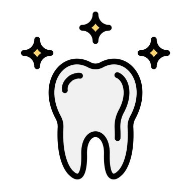 Diş Vektörü Simgesi Tasarımı Çizimi