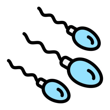 Sperm Vektörü Simgesi Tasarım İllüstrasyonu