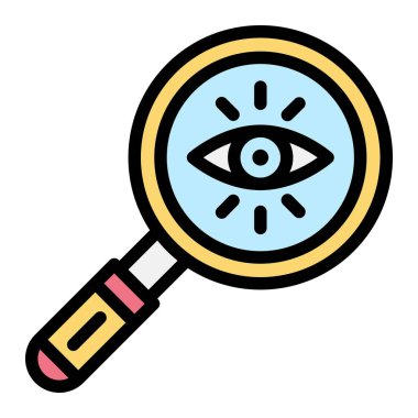 Göz Arama Vektörü Simgesi Tasarım İllüstrasyonu