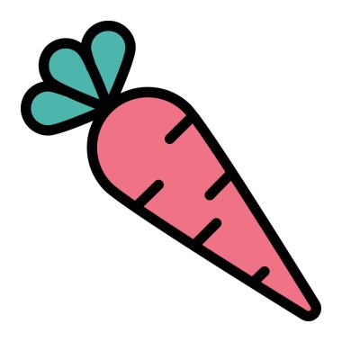 Havuç Vektörü Simgesi Tasarım İllüstrasyonu