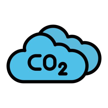 Karbondioksit Vektör Simgesi Tasarım İllüstrasyonu